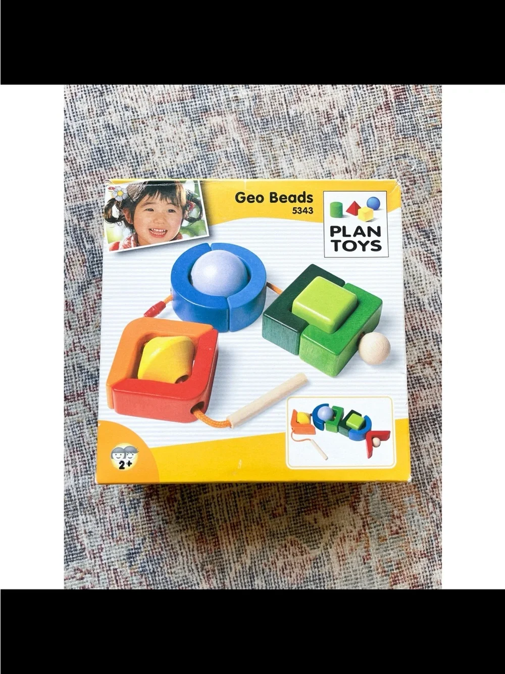 Geo Beads Wooden Lacing Toy - Multicolor Set